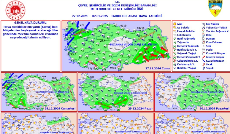 Afyonkarahisar Valiliği, Meteoroloji Genel Müdürlüğünden alınan veriler üzerine vatandaşları uyardı.