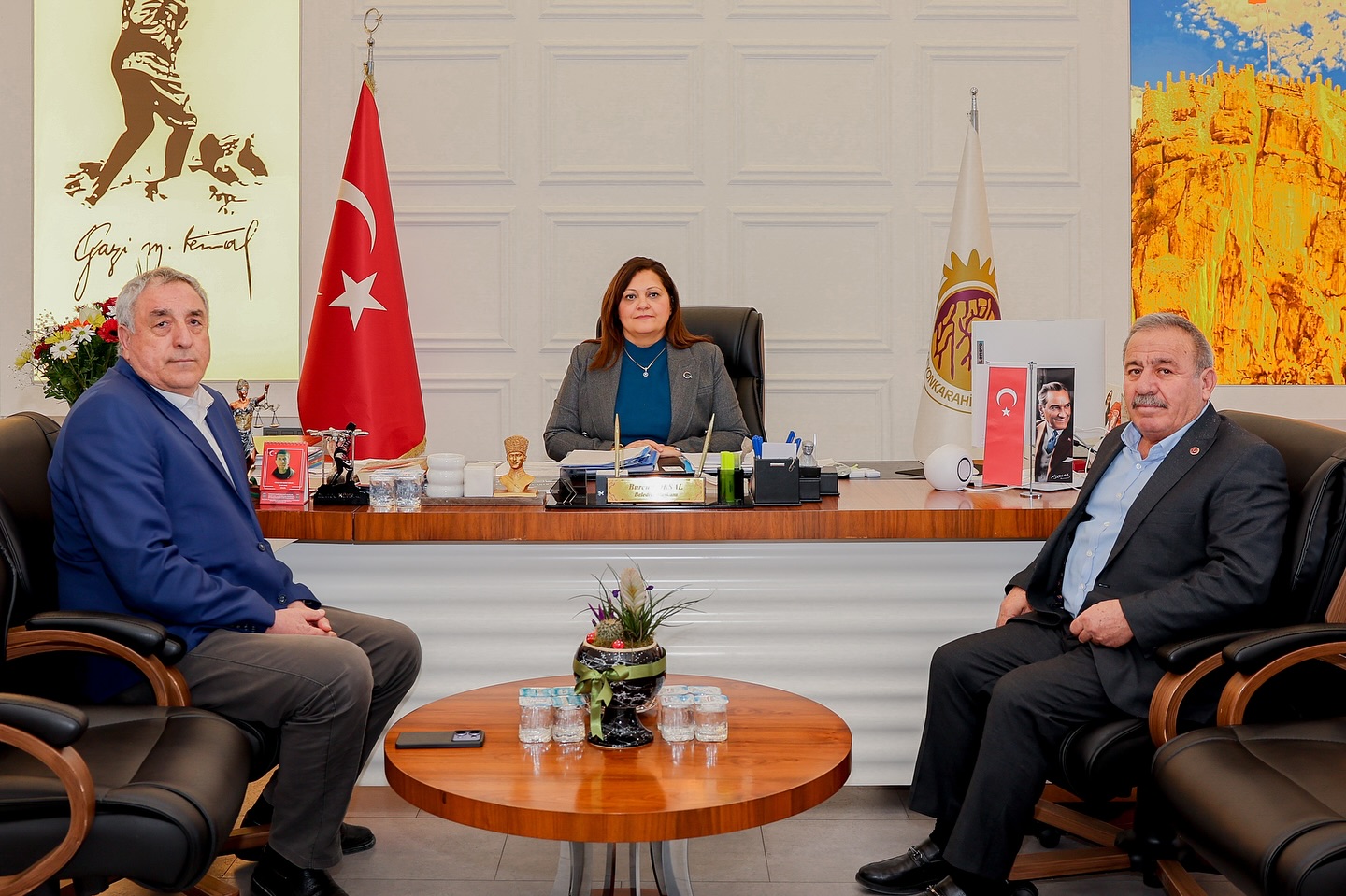 Afyonkarahisar Belediye Başkanı Burcu Köksal, Konya Tuzlukçu Belediye Başkanı Nurettin