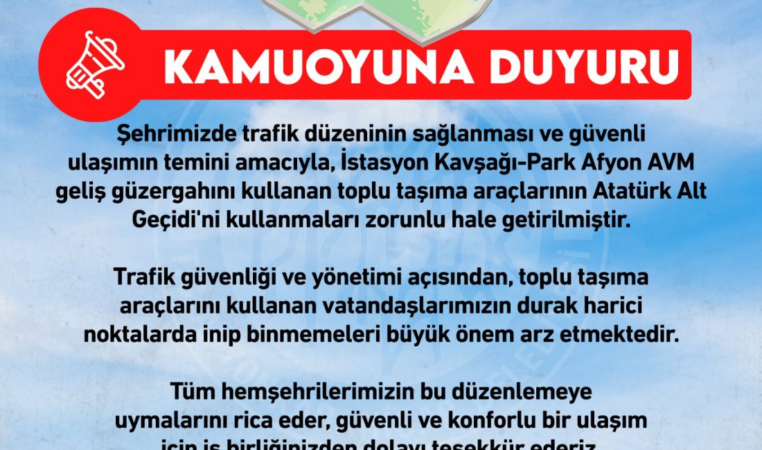 Afyonkarahisar’da trafik düzenini sağlamak ve güvenli ulaşımı temin etmek amacıyla