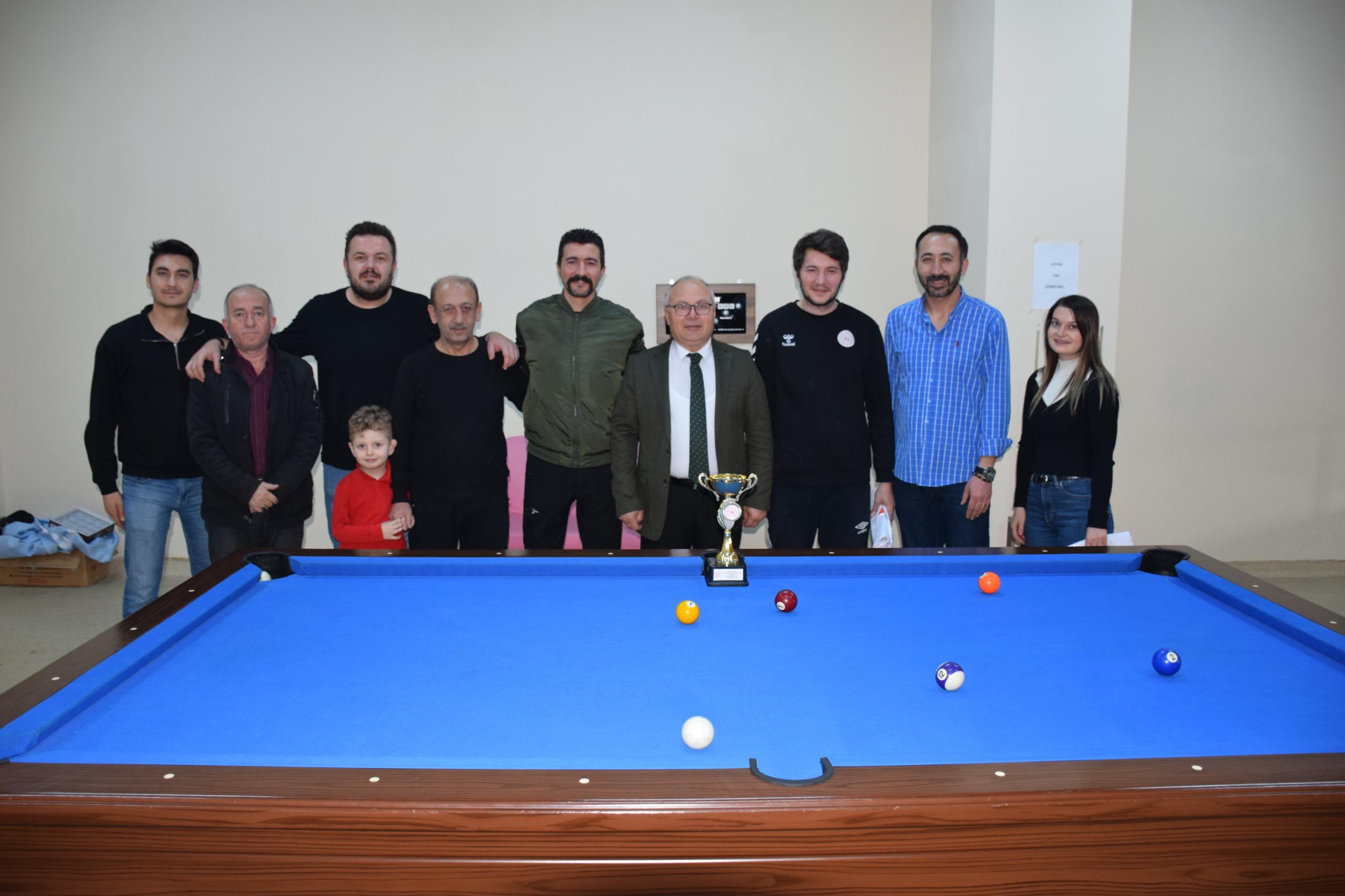 Gençlik ve Spor İl Müdürlüğü personelleri arasında gerçekleştirilen Bilardo Müsabakaları